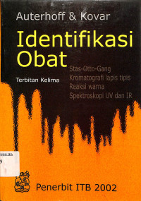 Image of identifikasi obat terbitan kelima stas-otto-gang kromatografi lapis tipis reaksi warna spektroskopi uv dan ir