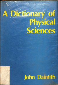 Image of a Dictionary of Physical Sciences