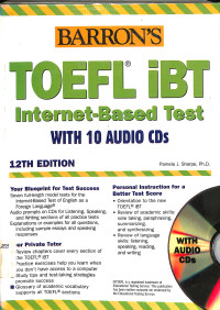 Image of BARRON'S TOEFL IBT 
Internet-Based Test With 10 audio cgs