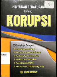 Image of HIMPUNAN PERARTURAN tentang KORUPSI