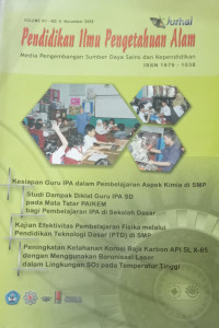 Image of Pendidikan Ilmu Pengetahuan Alam Volume VII (Jurnal)