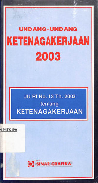 Image of UNDANG UNDANG KETENAGAKERJAAN 2003